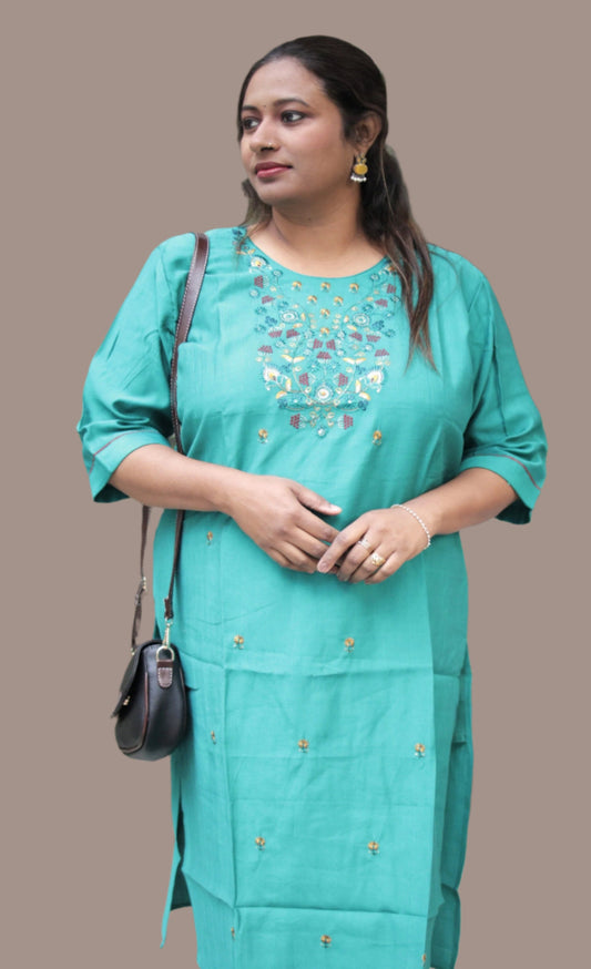 Mia Green cotton kurti for daily office wear