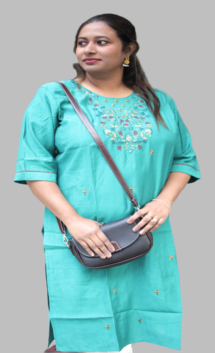 Mia Green cotton kurti for daily office wear