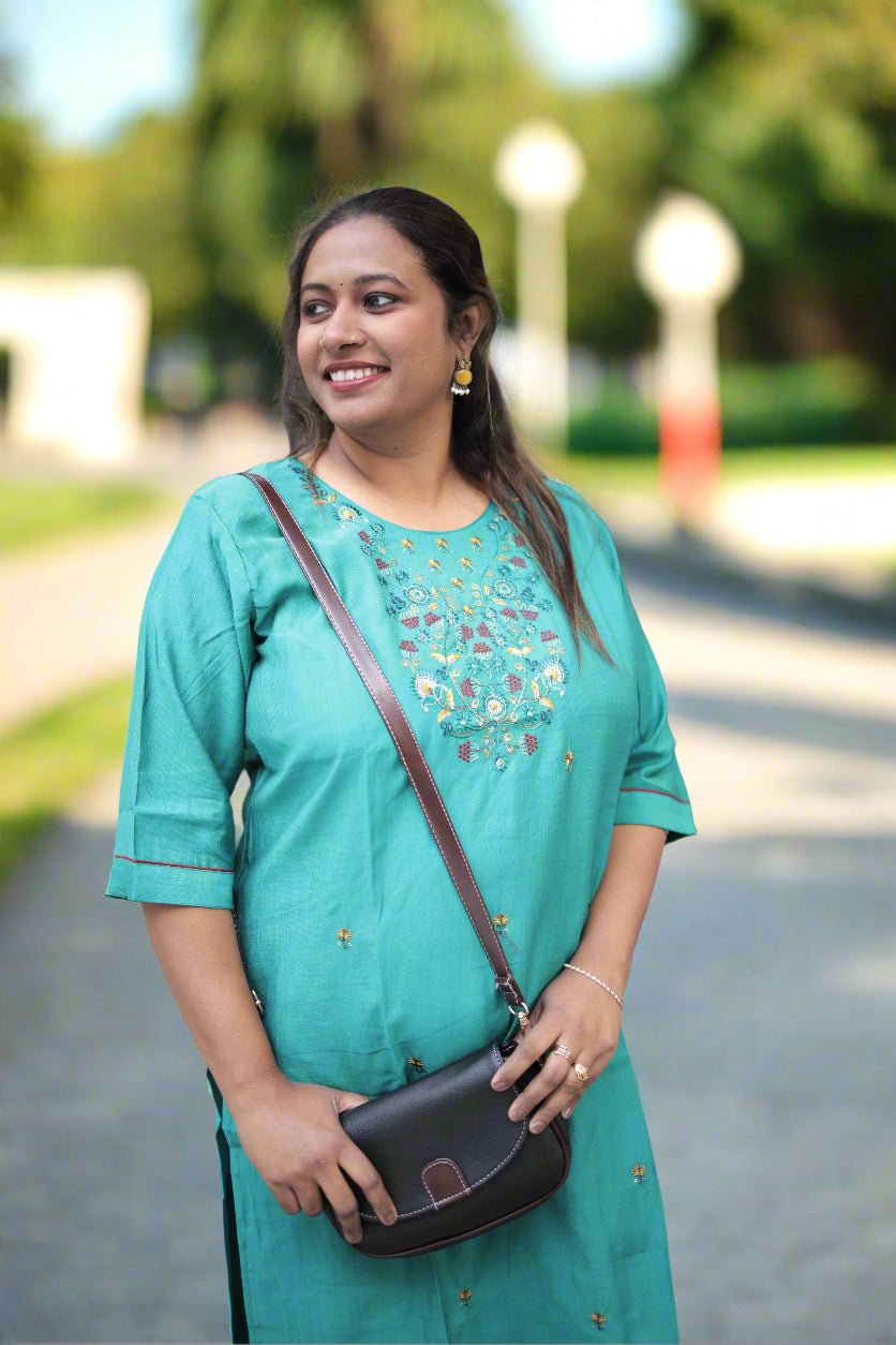 Mia Green cotton kurti for daily office wear